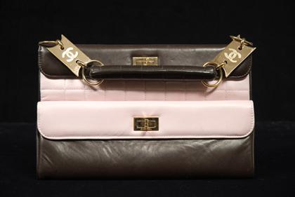 Chanel pink and brown quilted