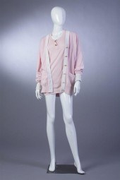 CHANEL PINK COTTON SWEATER SET