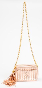 CHANEL PINK METALLIC LEATHER H