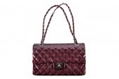 CHANEL PURPLE PATENT LEATHER F