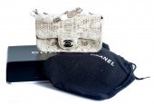 CHANEL PYTHON FLAP BAG W/ AGAT