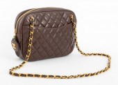 CHANEL QUILTED BROWN CALFSKIN