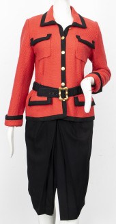 CHANEL RED AND BLACK BOUCL? SK