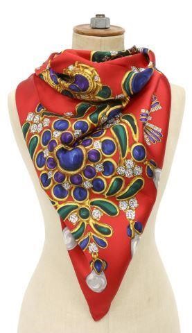 CHANEL RED JEWELS SILK