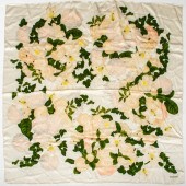 CHANEL ROSE FLOWER MOTIF SQUAR