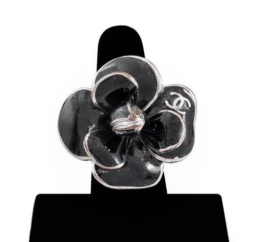 CHANEL RUNWAY CAMELLIA FLOWER RING,
