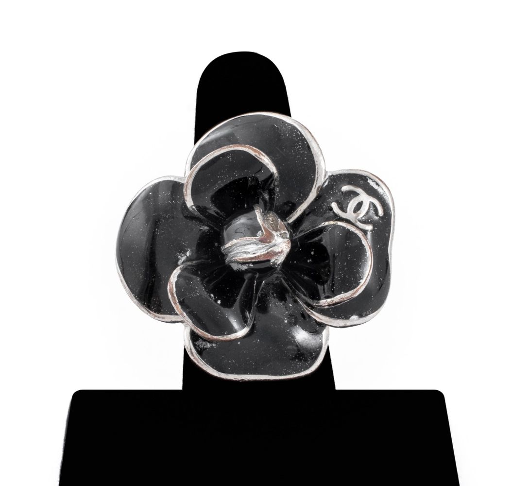 CHANEL RUNWAY CAMELLIA FLOWER RING,