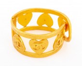 CHANEL RUNWAY GILT METAL HINGE