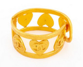 CHANEL RUNWAY GILT METAL HINGE