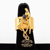 CHANEL RUNWAY GOLD-TONE METAL