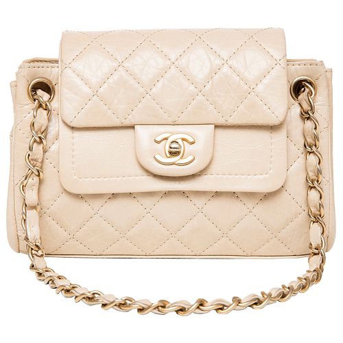 CHANEL SAC CLASS RABAT UNI BEIGE