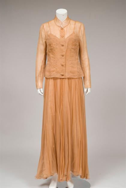 Chanel sheer terracotta charmeuse