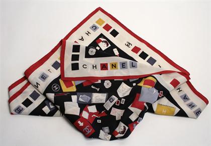 Chanel silk scarf    With various