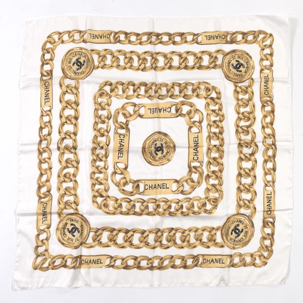 CHANEL SILK WHITE/GOLD CHAIN "31