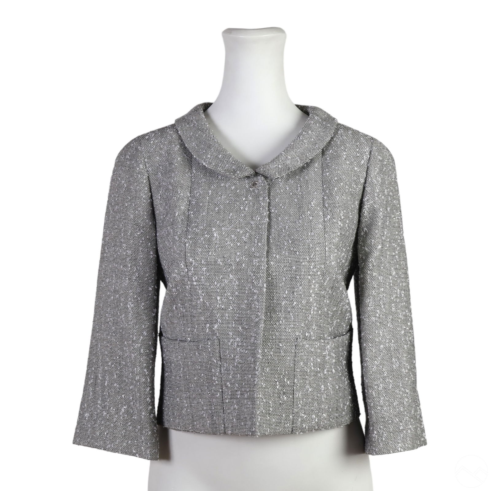 CHANEL SILVER METALLIC TWEED