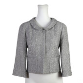 CHANEL SILVER METALLIC TWEED C