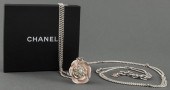 CHANEL SILVER-TONE BELT WITH P