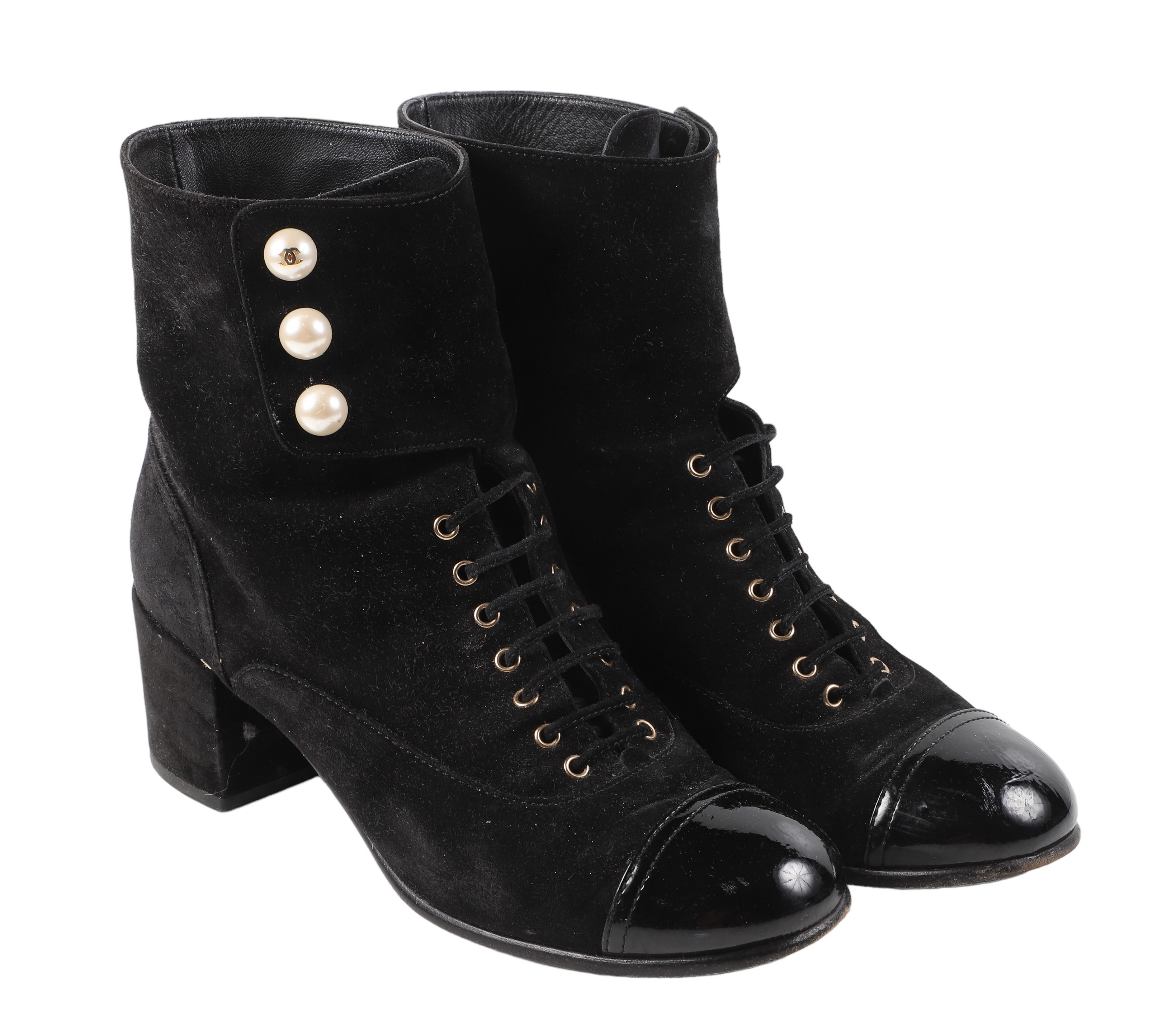 Chanel Suede and Patent Cap Toe