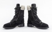 CHANEL SUEDE & SHEARLING LINED