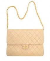 CHANEL TAN QUILTED LEATHER HAN