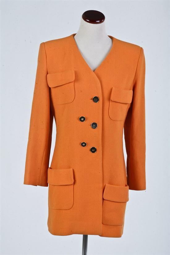 CHANEL TANGERINE WOOL JACKET Chanel