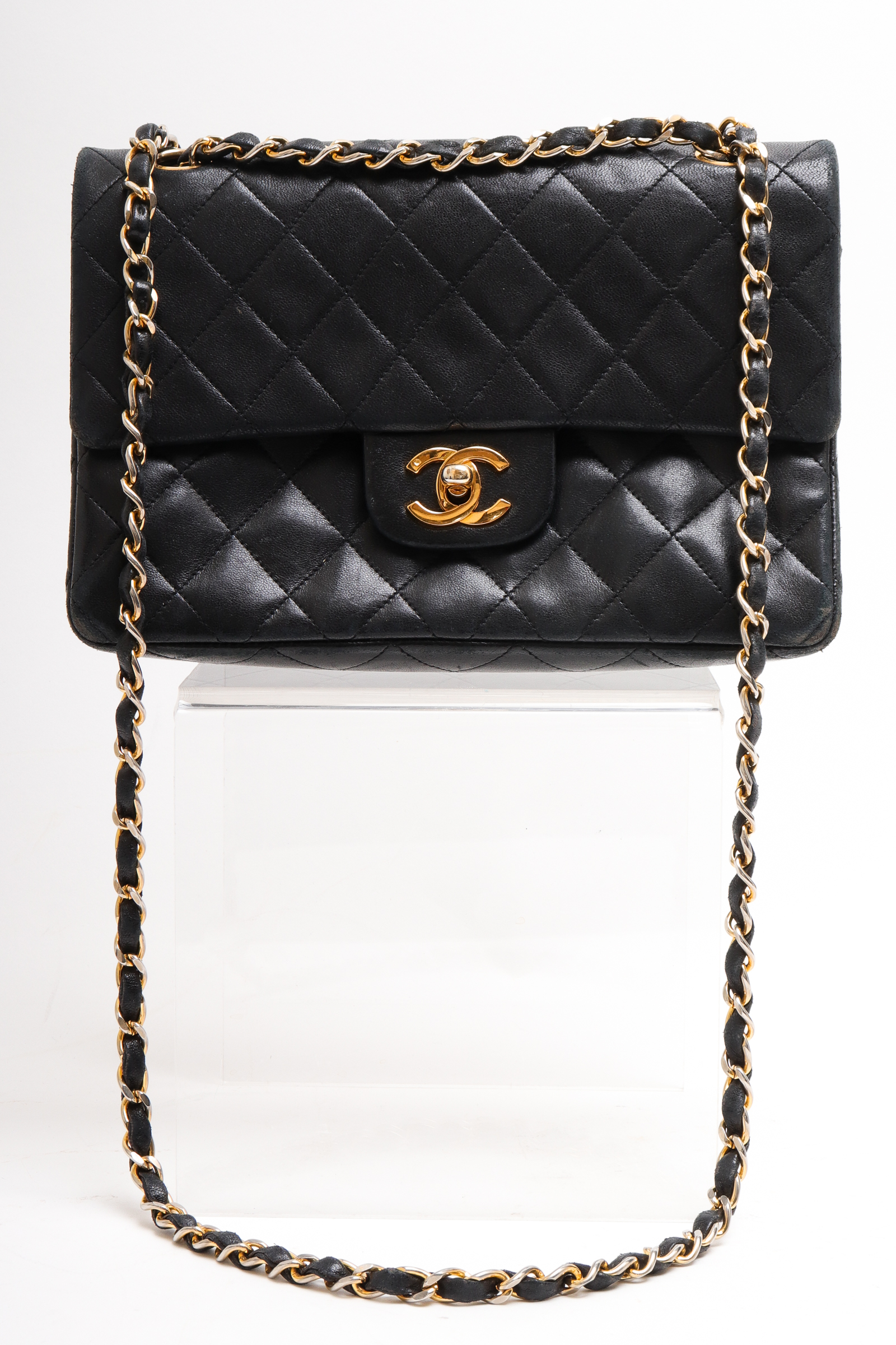 CHANEL VINTAGE BLACK QUILTED