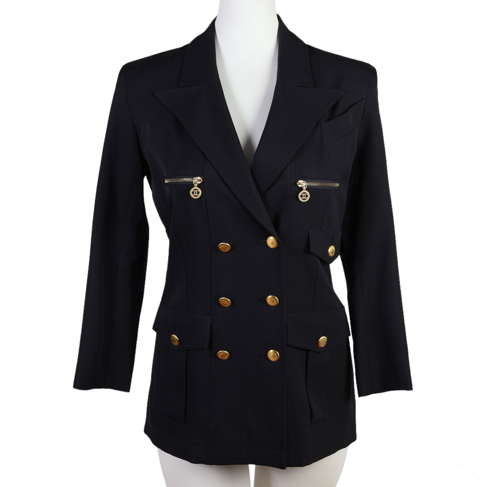 CHANEL VINTAGE BLACK SILK