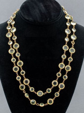 CHANEL VINTAGE GOLD-TONE CRYST