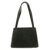 CHANEL VINTAGE GREEN VELVET LO