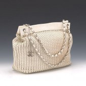 CHANEL WHITE CAVIAR LEATHER CH