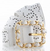 CHANEL WHITE PERFORATED LOGO B