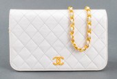 CHANEL WHITE QUILTED LEATHER F