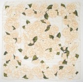 CHANEL WHITE ROSE MOTIF SQUARE