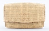 CHANEL WOVEN CANE & BROWN LEAT