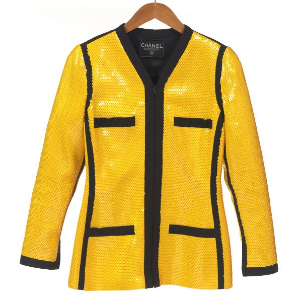 CHANEL YELLOW SEQUIN "SCUBA"