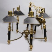 CHAPMAN BRASS FIVE-LIGHT CHAND