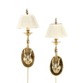 CHAPMAN, PAIR OF BRASS SWAN SC