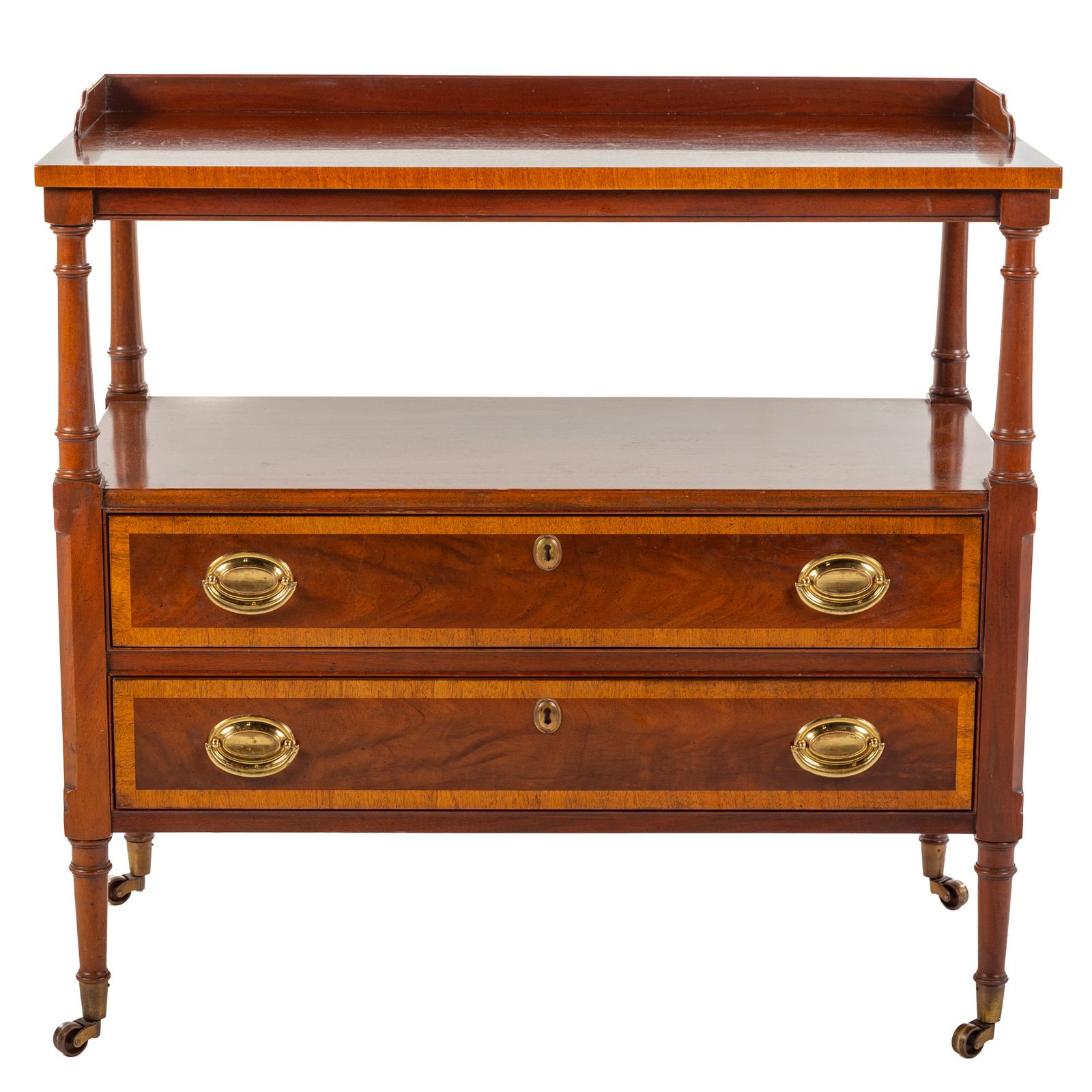CHARAK MAHOGANY BANDED INLAID