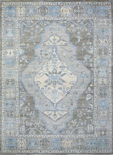 CHARCOAL GRAY AND BLUE OUSHAK