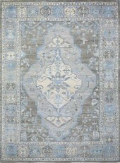 CHARCOAL GRAY AND BLUE OUSHAK