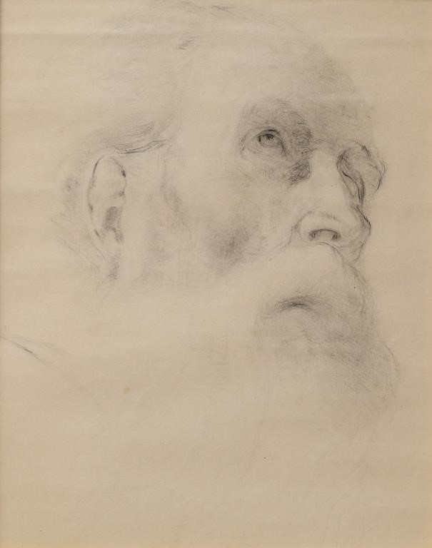CHARCOAL ON PAPER PORTRAIT OF A