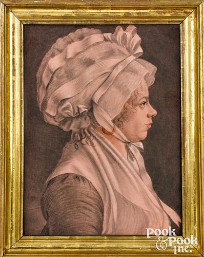CHARCOAL PROFILE PORTRAIT OF A