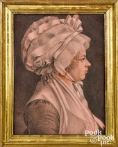 CHARCOAL PROFILE PORTRAIT OF A