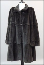 CHARCOAL SHEARED MINK REVERSAB