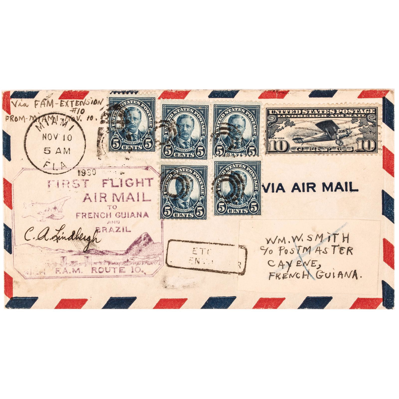 CHARLES A. LINDBERGH SIGNED 1930