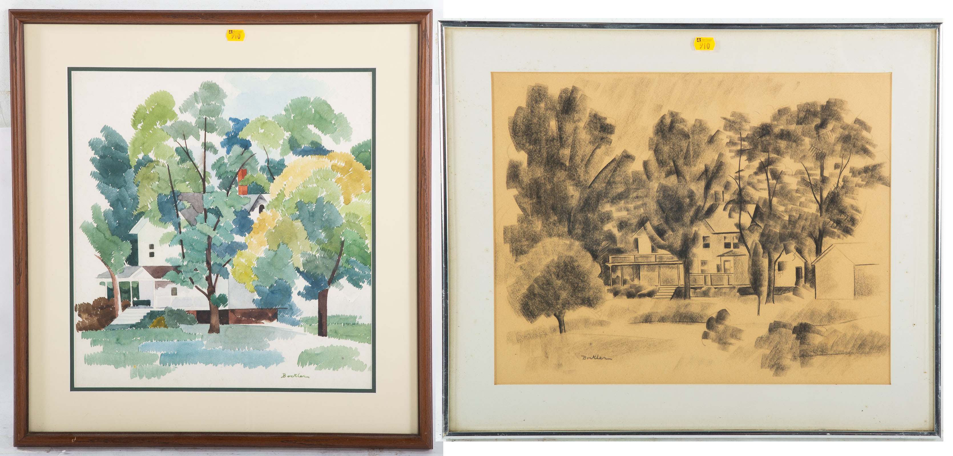 CHARLES BOCKLER. TWO HOUSE PORTRAIT