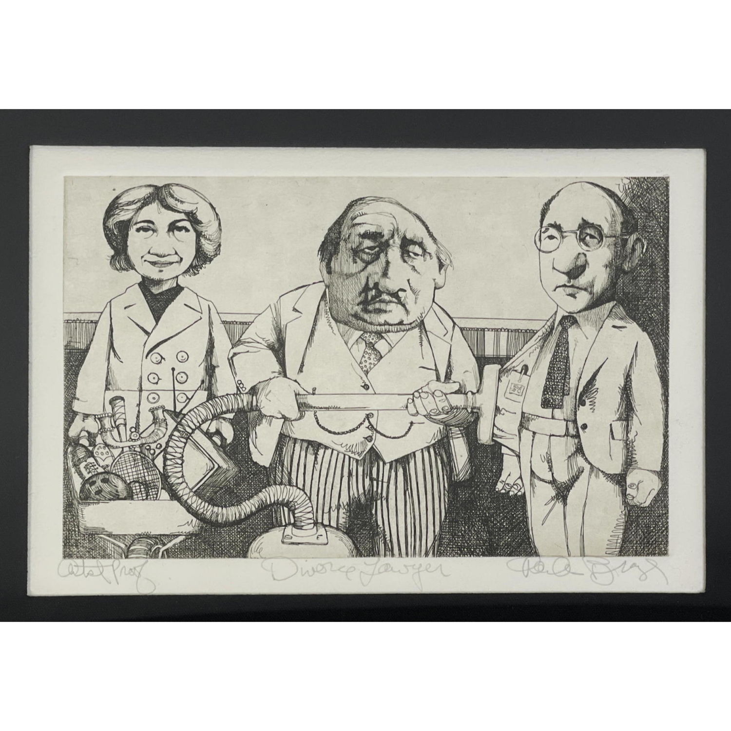 CHARLES BRAGG Etching Print.