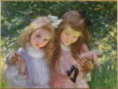 CHARLES C. CURRAN OIL ON CANVA