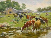 CHARLES CORWIN OIL ON BOARD FA