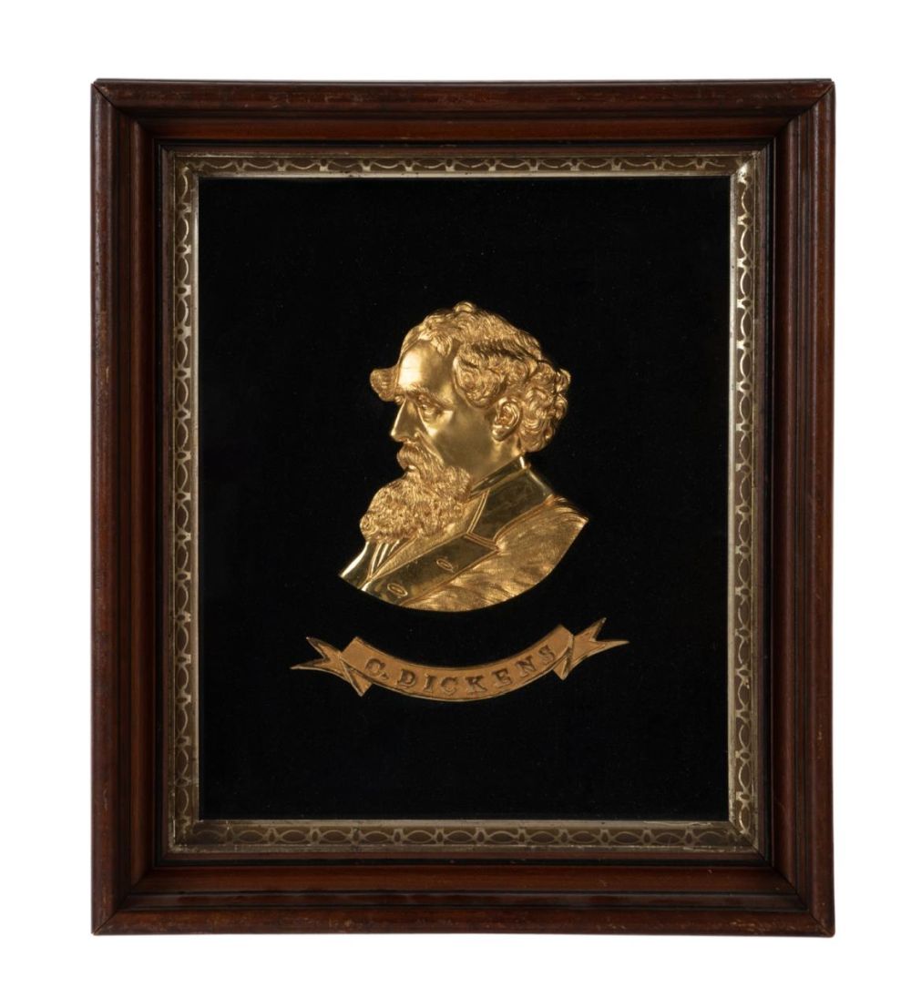 CHARLES DICKENS GILT BRASS/BRONZE
